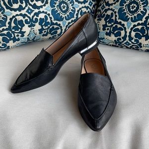 Franco Sarto Black Leather Loafers